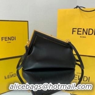 Pretty Style FENDI FIRST SMALL Black leather bag 8BP129A