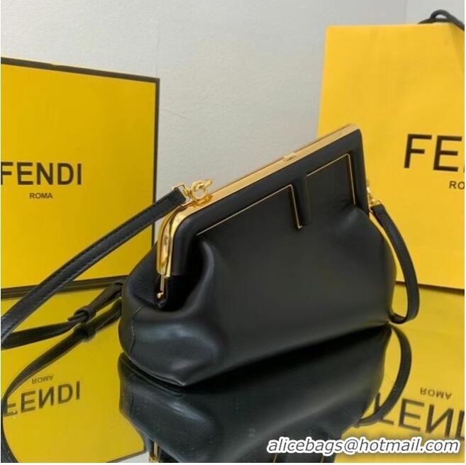 Pretty Style FENDI FIRST SMALL Black leather bag 8BP129A