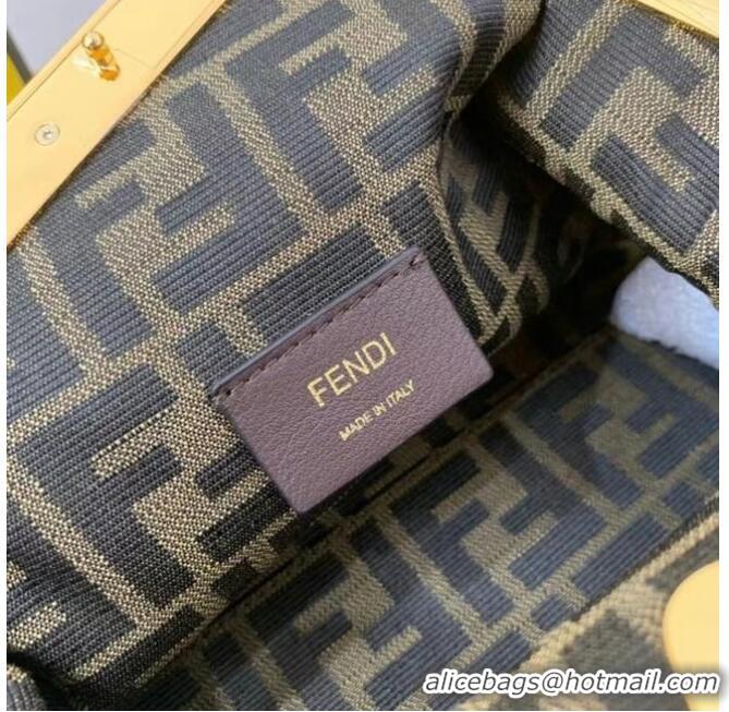 Pretty Style FENDI FIRST SMALL Black leather bag 8BP129A