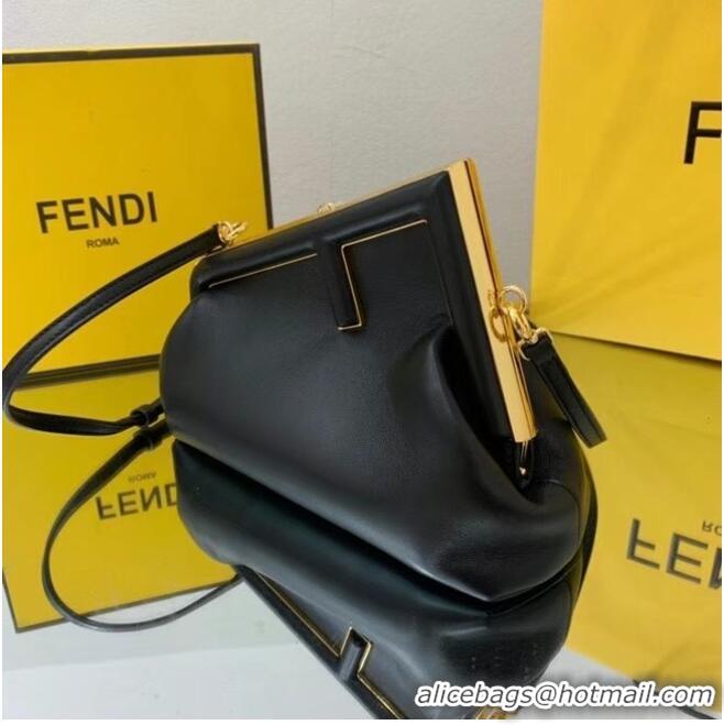 Pretty Style FENDI FIRST SMALL Black leather bag 8BP129A