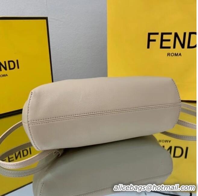 Luxury Classic FENDI FIRST SMALL Cream leather bag 8BP129A