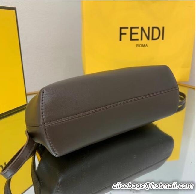 Super Quality FENDI FIRST SMALL Dark brown leather bag 8BP129A