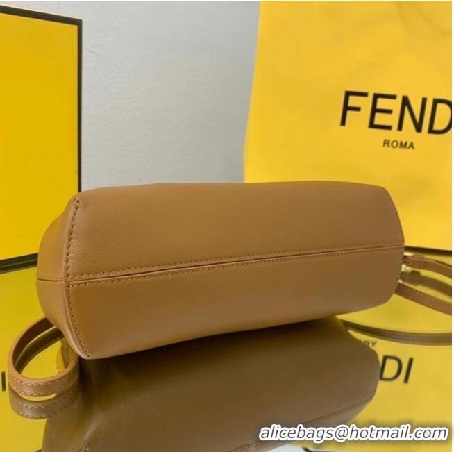 Luxury Discount FENDI FIRST SMALL caramel leather bag 8BP129A