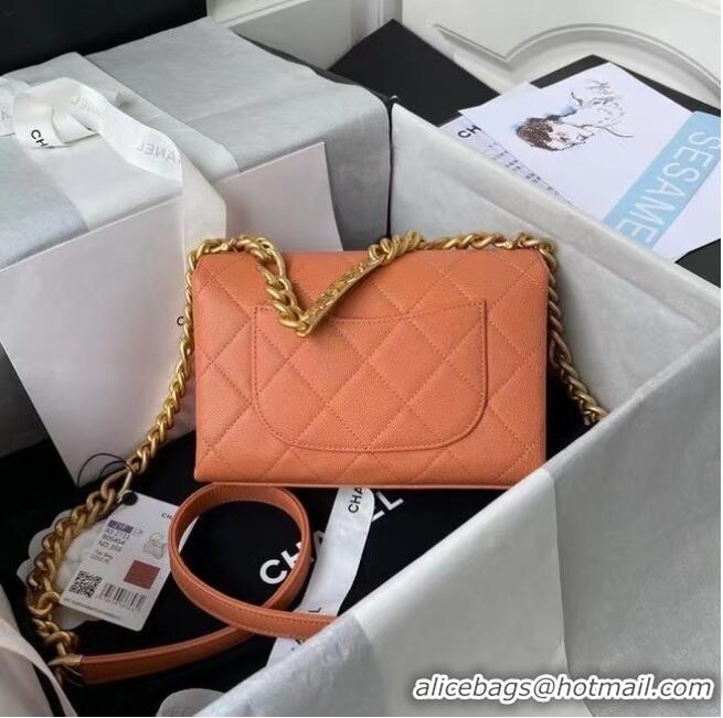 Top Quality Chanel Flap Shoulder Bag Original leather AS2711 orange