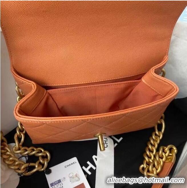 Top Quality Chanel Flap Shoulder Bag Original leather AS2711 orange