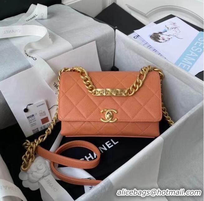 Top Quality Chanel Flap Shoulder Bag Original leather AS2711 orange