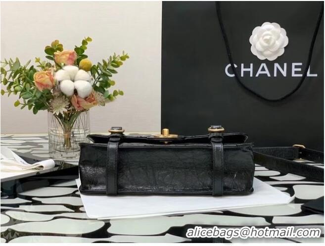 Low Price Chanel FLAP BAG Aged Calfskin & Gold-Tone Metal AS2696 Black