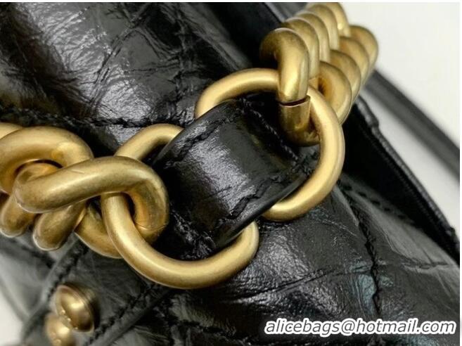 Low Price Chanel FLAP BAG Aged Calfskin & Gold-Tone Metal AS2696 Black