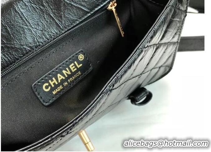 Low Price Chanel FLAP BAG Aged Calfskin & Gold-Tone Metal AS2696 Black