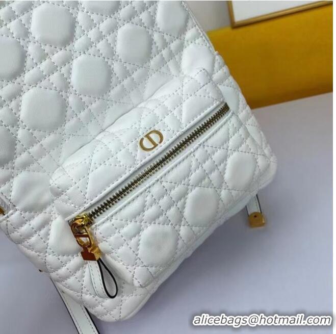 Top Quality SMALL DIOR BACKPACK Cannage Lambskin M9222U WHITE