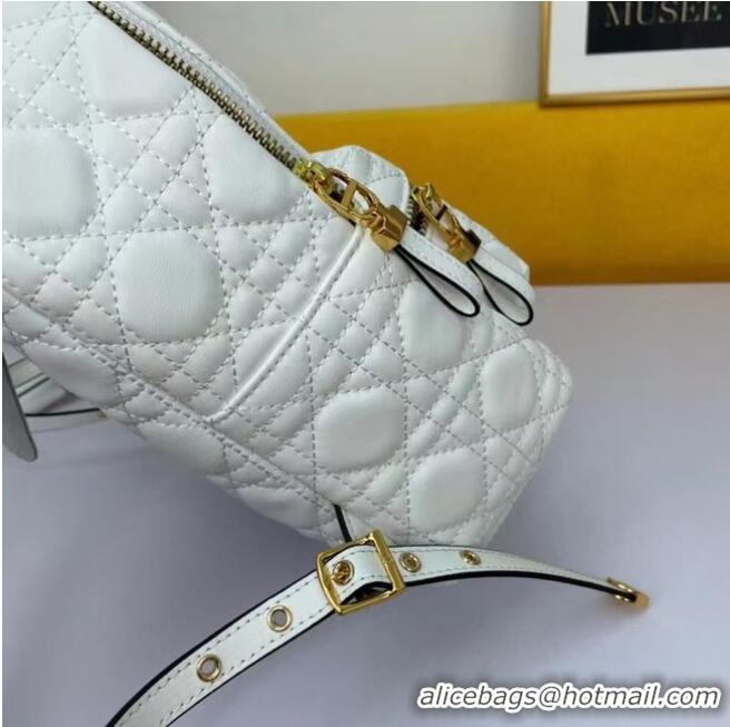 Top Quality SMALL DIOR BACKPACK Cannage Lambskin M9222U WHITE