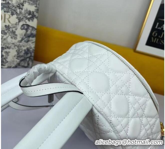 Top Quality SMALL DIOR BACKPACK Cannage Lambskin M9222U WHITE