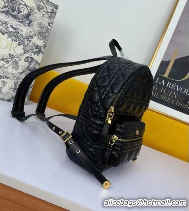 Low Cost SMALL DIOR BACKPACK Cannage Lambskin M9222U black