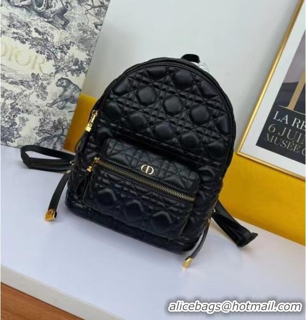 Low Cost SMALL DIOR BACKPACK Cannage Lambskin M9222U black