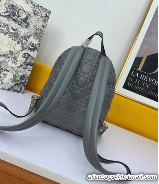 Market Sells SMALL DIOR BACKPACK Cannage Lambskin M9222U grey