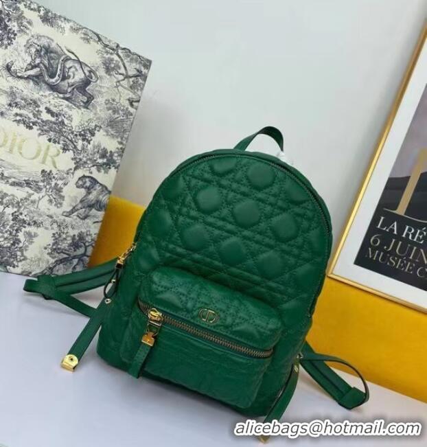 Low Cost SMALL DIOR BACKPACK Cannage Lambskin M9222U green