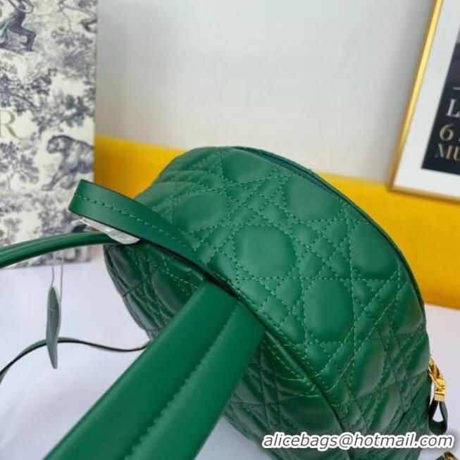 Low Cost SMALL DIOR BACKPACK Cannage Lambskin M9222U green