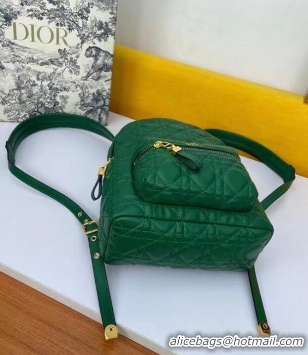 Low Cost SMALL DIOR BACKPACK Cannage Lambskin M9222U green