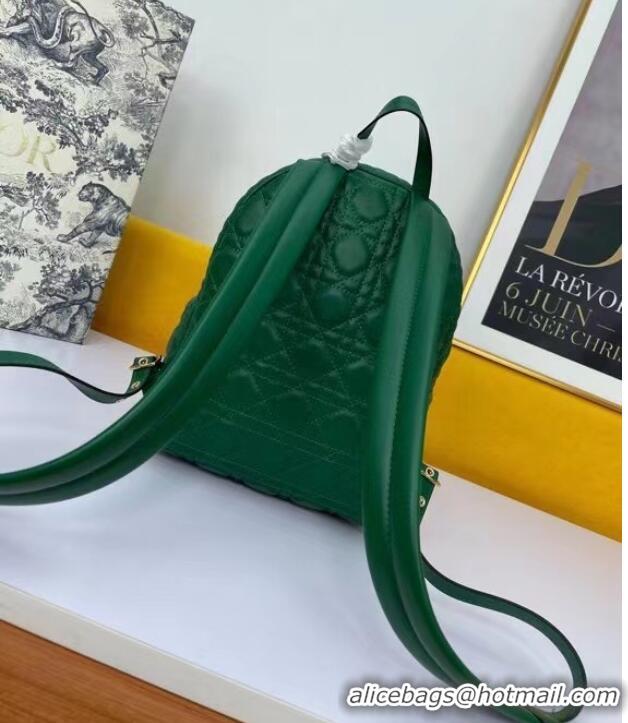 Low Cost SMALL DIOR BACKPACK Cannage Lambskin M9222U green