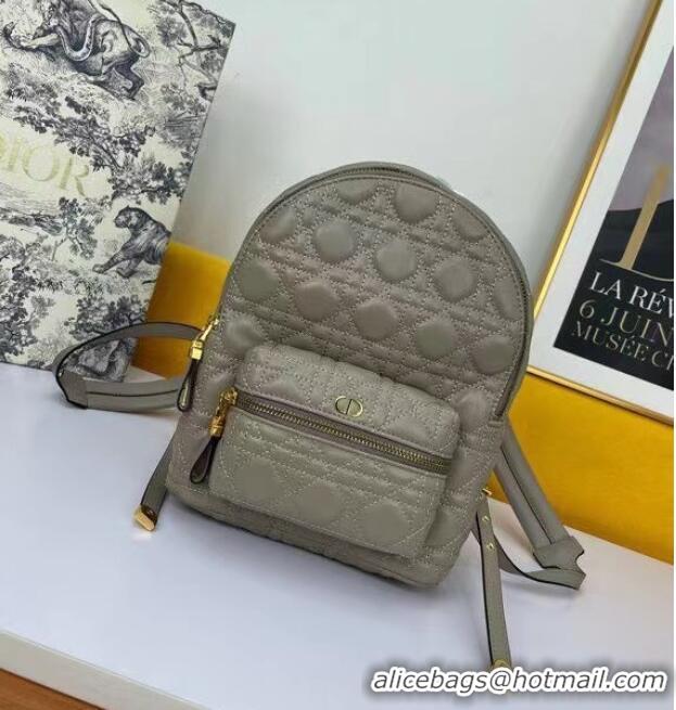 Top Quality Discount SMALL DIOR BACKPACK Cannage Lambskin M9222U light grey