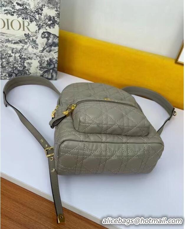 Top Quality Discount SMALL DIOR BACKPACK Cannage Lambskin M9222U light grey