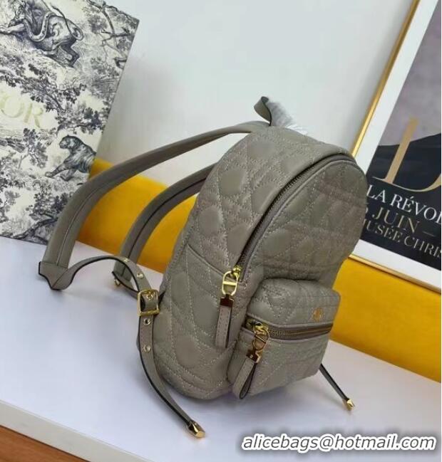 Top Quality Discount SMALL DIOR BACKPACK Cannage Lambskin M9222U light grey