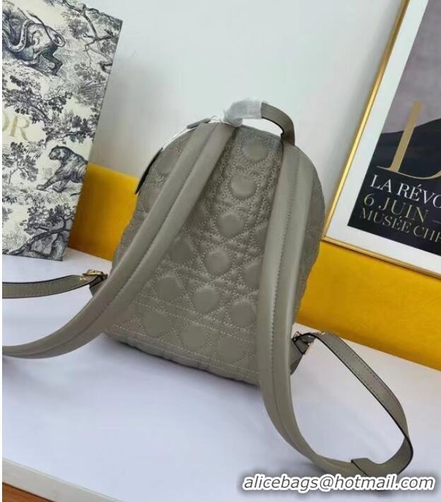 Top Quality Discount SMALL DIOR BACKPACK Cannage Lambskin M9222U light grey