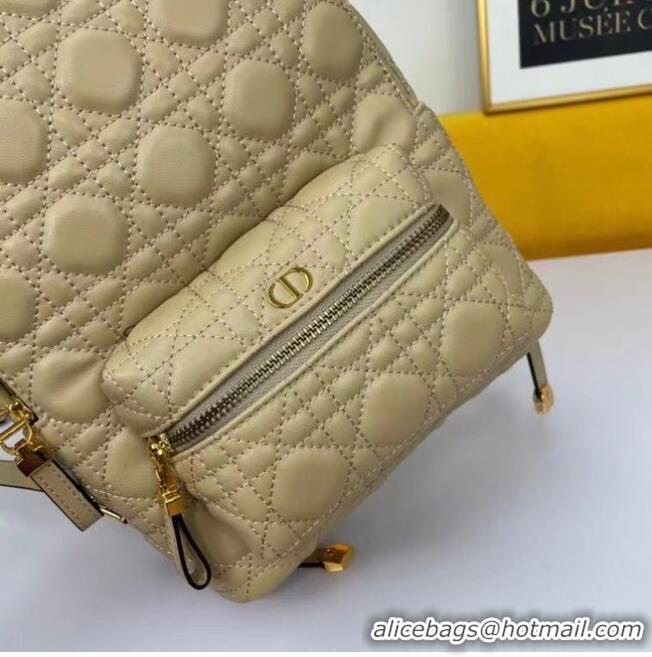 Buy Cheapest SMALL DIOR BACKPACK Cannage Lambskin M9222U Beige