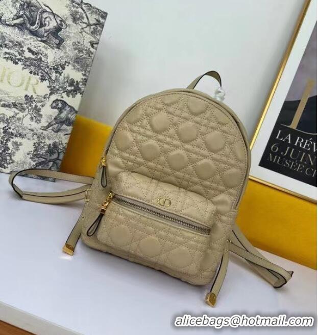 Buy Cheapest SMALL DIOR BACKPACK Cannage Lambskin M9222U Beige