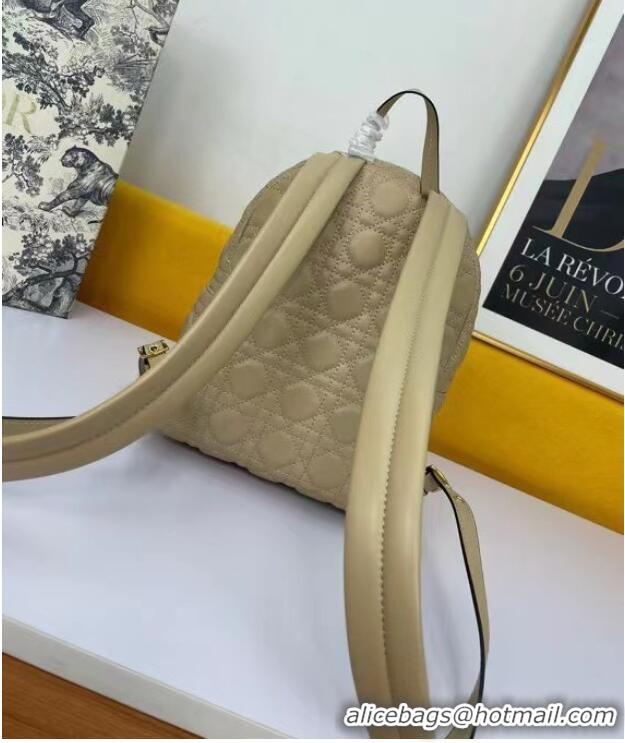 Buy Cheapest SMALL DIOR BACKPACK Cannage Lambskin M9222U Beige