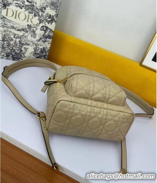 Buy Cheapest SMALL DIOR BACKPACK Cannage Lambskin M9222U Beige