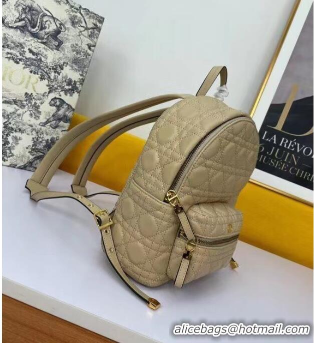 Buy Cheapest SMALL DIOR BACKPACK Cannage Lambskin M9222U Beige