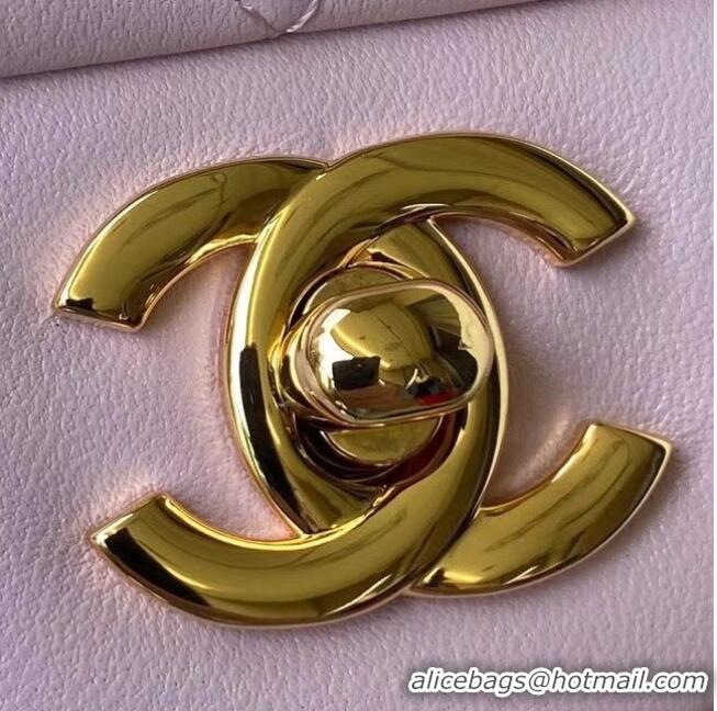 Stylish Inexpensive Chanel classic handbag Lambskin & gold Metal A01112 pink