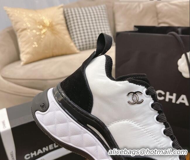 Cheap Price Chanel Nylon and Suede Sneakers G38035 White 2021