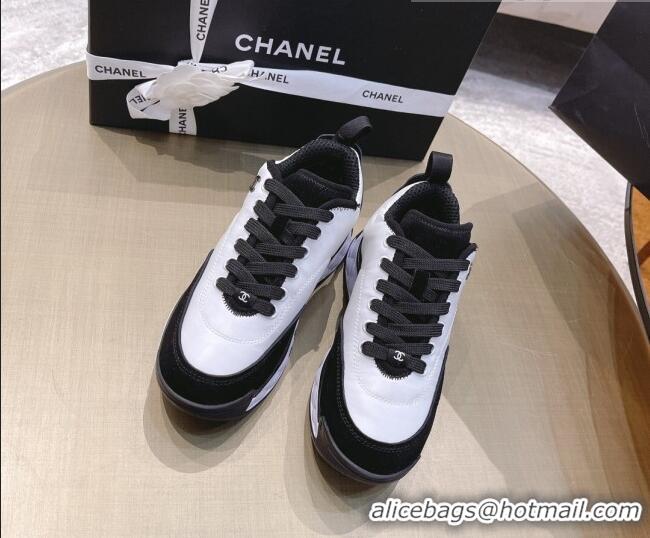 Cheap Price Chanel Nylon and Suede Sneakers G38035 White 2021