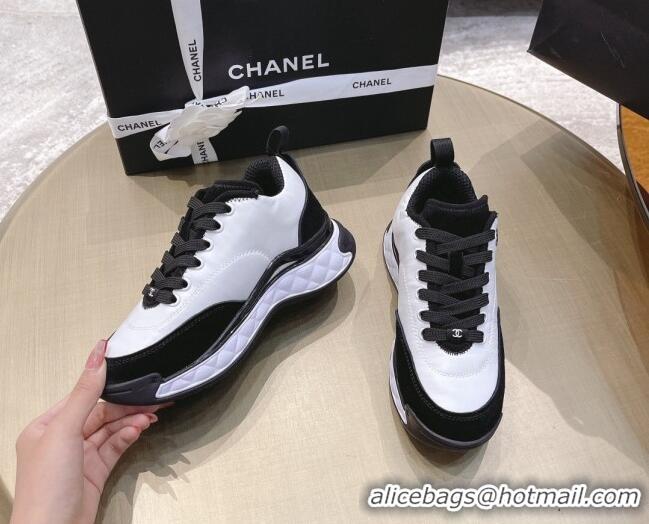 Cheap Price Chanel Nylon and Suede Sneakers G38035 White 2021