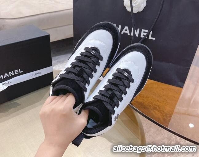 Cheap Price Chanel Nylon and Suede Sneakers G38035 White 2021