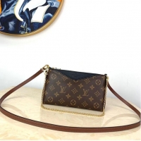 Top Quality Louis Vuitton Monogram Canvas PALLAS Clutch Original Leather M41638 Black