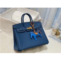 Good Product Hermes Birkin 25CM Togo Bag Original Leather H25E Dark Blue