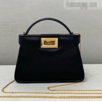 Well Crafted Fendi Leather Nano Pico Peekaboo Bag Charm FD8385 Black 2021