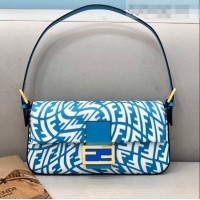 Promotional Fendi Baguette 1997 Medium FF Vertigo Bag FD8378 Blue 2021