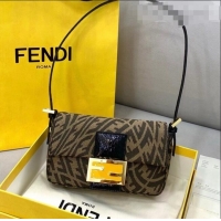 Super Quality Fendi Baguette 1997 Mini FF Vertigo Bag F08378 Brown 2021