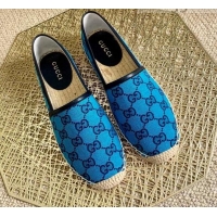 Custom Gucci GG Canvas Espadrilles 050672 Blue 2021