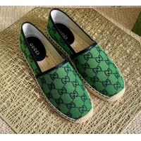 Pretty Style Gucci GG Canvas Espadrilles 050673 Green 2021