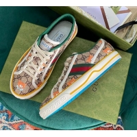 Luxury Kai x Gucci Donald Bear GG Canvas Tennis 1977 Low-Top Sneaker 510108 Beige 2021