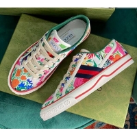 Best Price Kai x Gucci Donald Bear GG Canvas Tennis 1977 Low-Top Sneaker 510108 Pink 2021