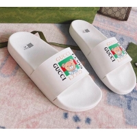 Top Quality Kai x Gucci Flat Slide Sandal 0510121 White 2021 01