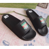 Fashion Kai x Gucci Flat Slide Sandal 0510123 Black 