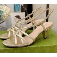 Low Cost Gucci Open Toe Sandal 061168 Gold 2021