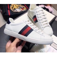 Best Luxury Gucci Ace Sneakers With Blue Back 615901 White 2021 